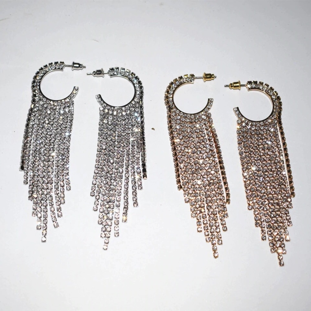 Silver Fringe Earrings